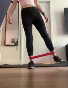 standing hip abduction with resistance band