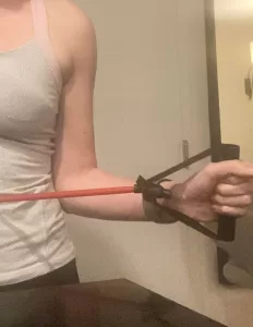shoulder external rotation with band